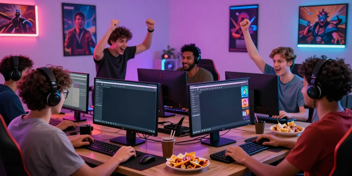 Friends excitedly playing on the TX88 gaming platform, showcasing a vibrant gaming environment.