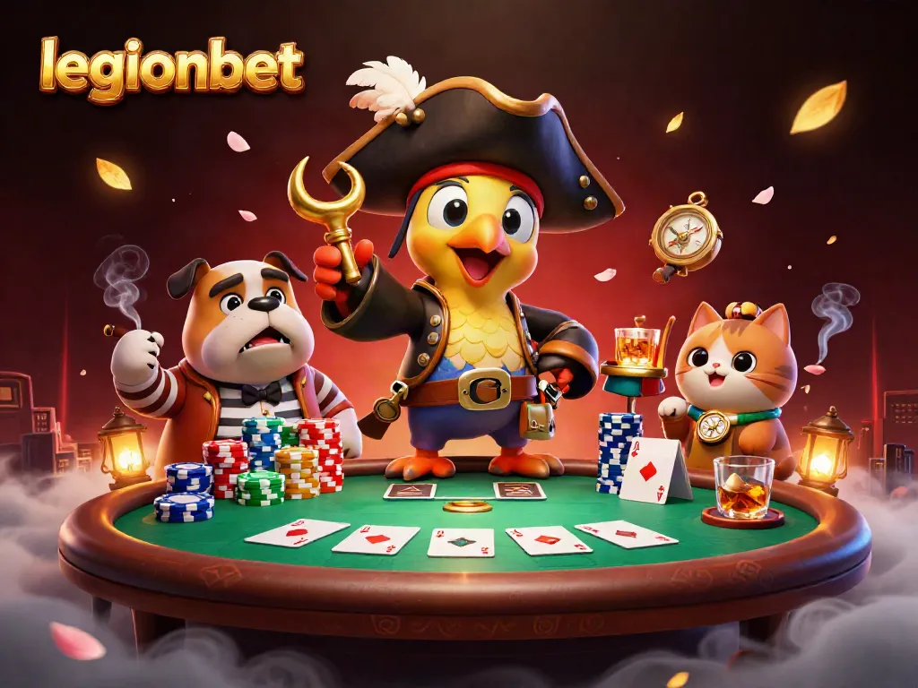 Engage with legionbet's thrilling casino adventure featuring vibrant characters and dynamic gaming elements.
