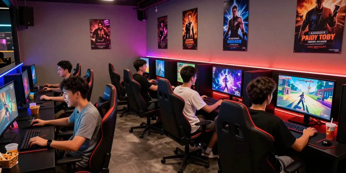 Engaged friends playing real porn games in a modern gaming lounge environment.