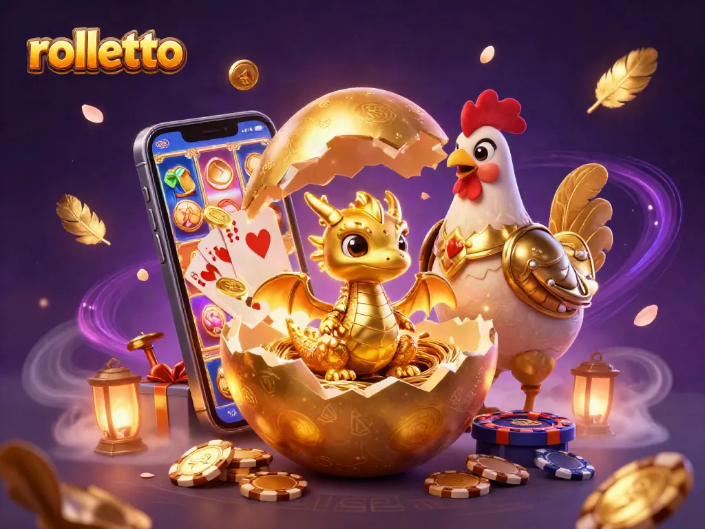 Play at Rolletto Casino where a golden baby dragon inspires winning strategies with every game!