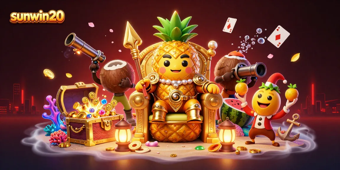 Experience the thrill of winnings at sunwin20 with a vibrant 3D casino scene filled with fun elements.